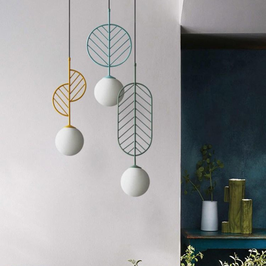 Spring Leaves Sculptural Pendant LED Lights - Modern Home Decor Lighting for Living Room, Bedroom & Dining Area