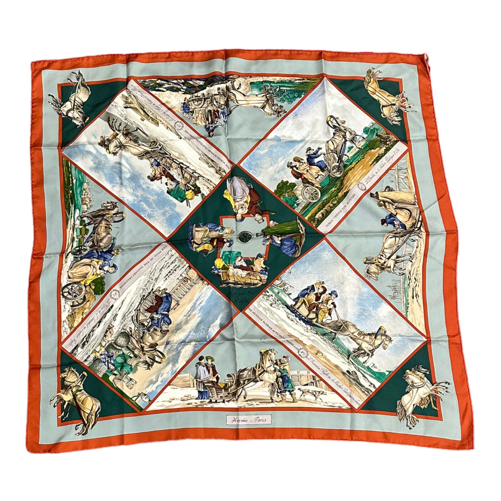 Authentic Hermes A Walk Voyages en Russie Russia Loic Dubigeon 90cm Silk Scarf - Luxury Fashion Accessory for Women, Perfect for Gifts & Special Occasions