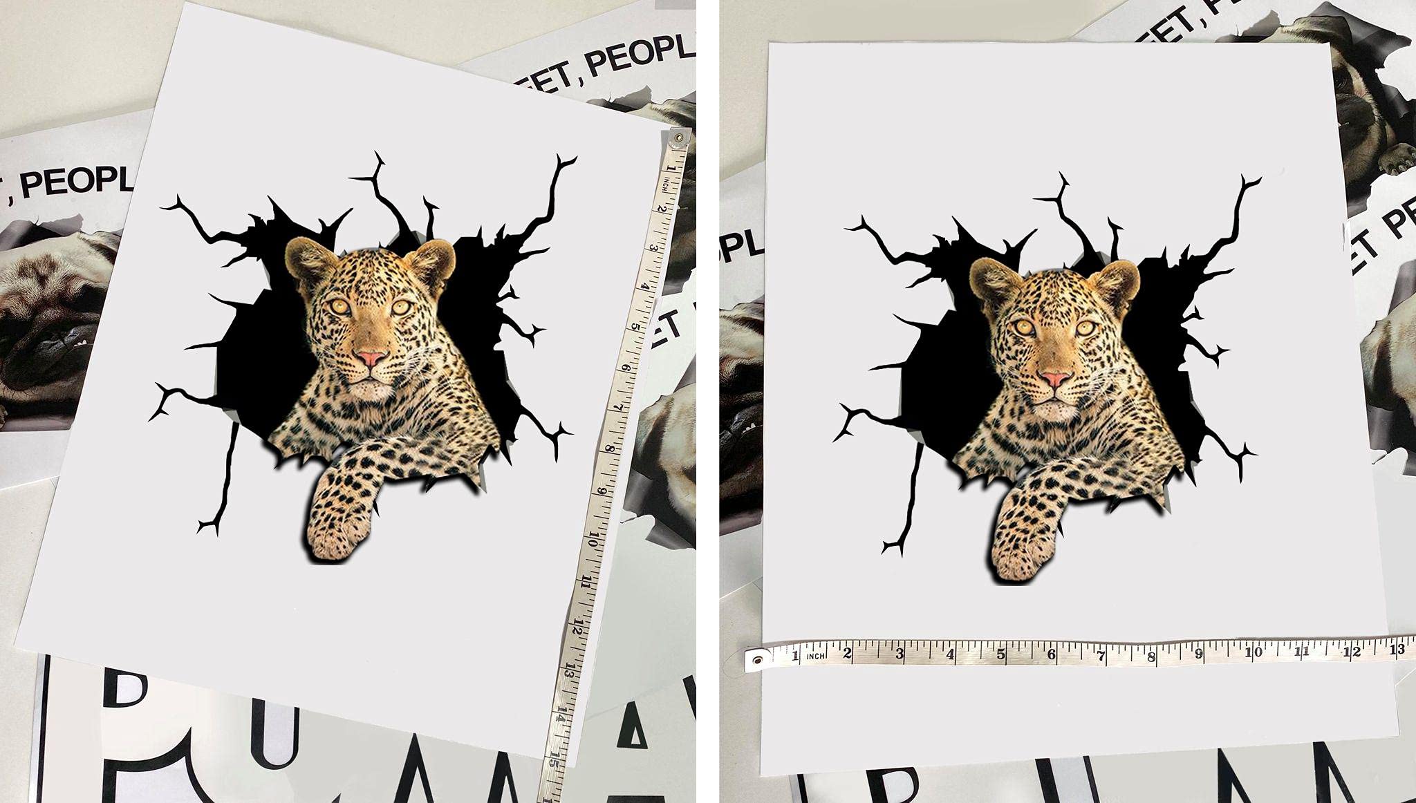 Realistic Leopard Car & Wall Decals Stickers - 12