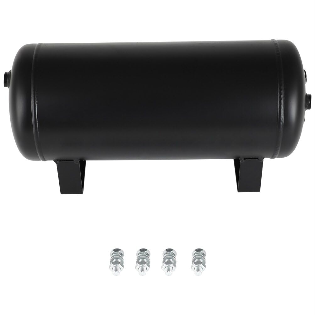 STAYTOP 2 Gallon (8 Liter) 6 Ports Air Suspension Tank for Train Horn & Air Ride Systems - 200 PSI Heavy Duty Air Compressor Reservoir - Perfect for Trucks, SUVs & Custom Vehicle Upgrades