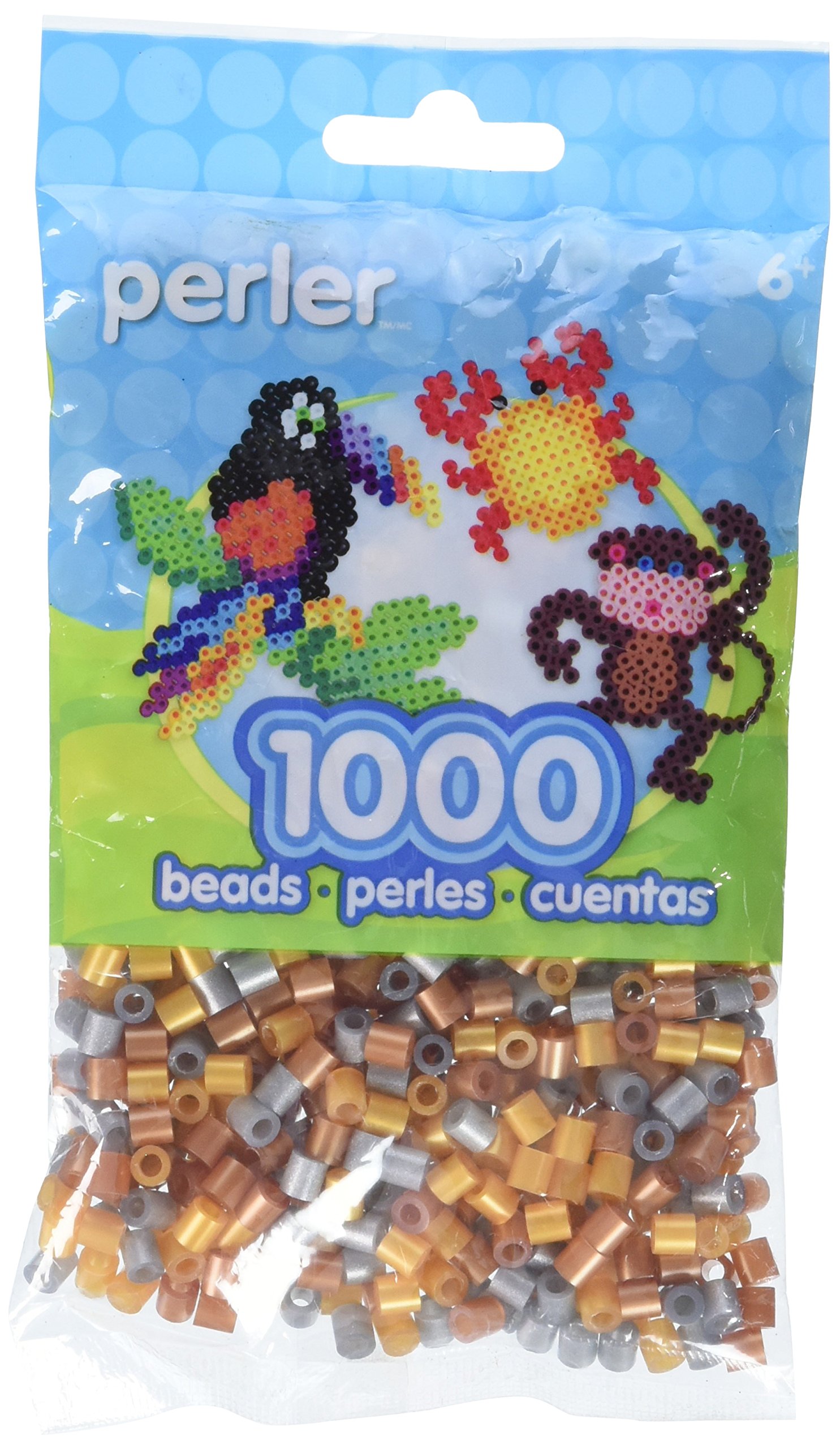 1000pcs Metallic Perler Beads for DIY Crafts - Fuse Beads Kit for Kids & Adults - Perfect for Jewelry Making, Home Decor & Party Favors