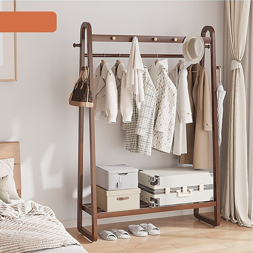 160x100cm Slim Space Saving Clothes Rack - Stylish Freestanding Garment Organizer for Bedroom, Closet & Laundry Room Storage