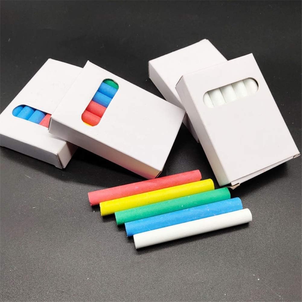Katartizo 12-Pack White Dustless Chalk Sticks - Non-Toxic School & Office Chalkboard Supplies - Water-Soluble, Easy to Use for Teachers & Students - Perfect for Classrooms, Homeschooling & Office Whiteboards