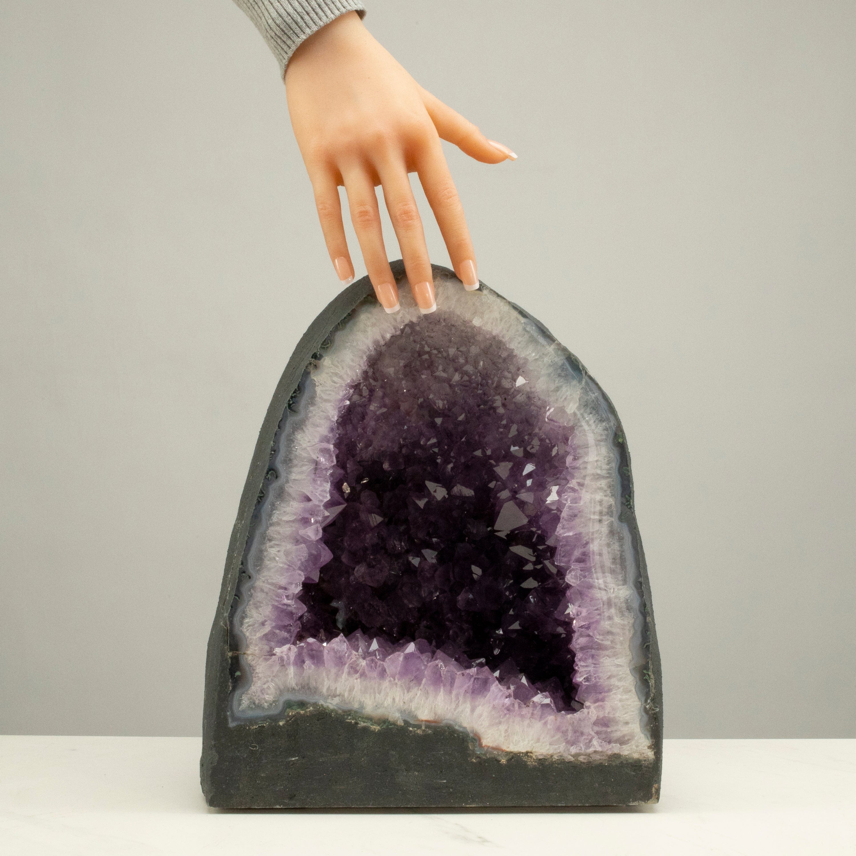 Natural Amethyst Geode Cathedral from Brazil - 12 to 56 lbs Large Raw Crystal Cluster for Home Decor, Meditation & Healing Stone Collection
