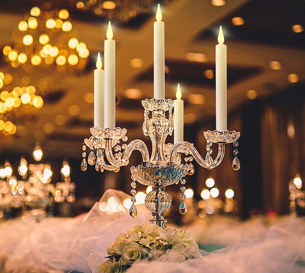 Flameless LED Taper Candles with Timer & Remote - 9 Pack Battery Operated Christmas Candles with Suction Cup & Magnetic Base for Window Decorations - Perfect for Holiday, Halloween, Wedding & Home Decor