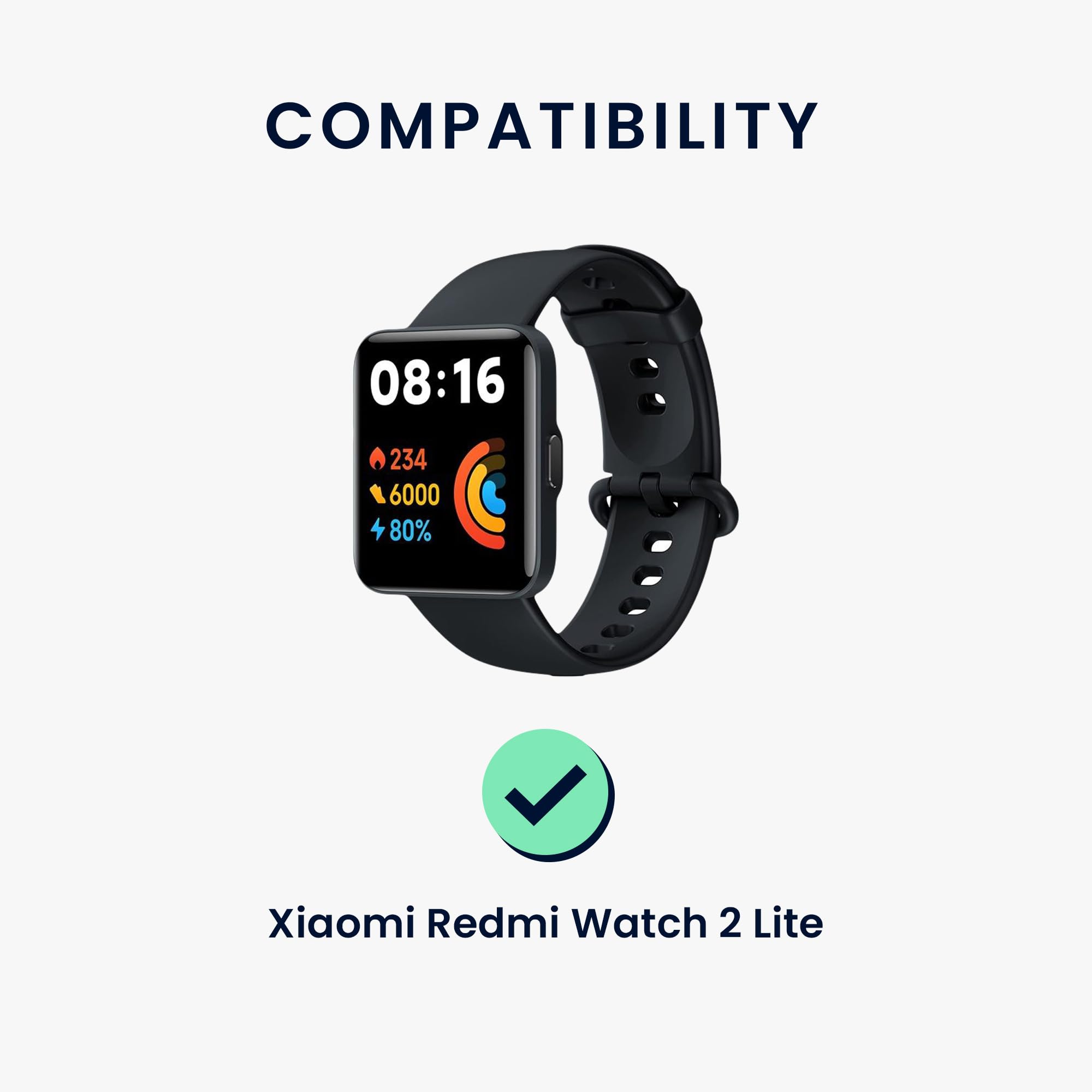 kwmobile USB Charging Cable for Xiaomi Redmi Watch 2 Lite/3 Lite - Fast Charging Cord for Smartwatch - Durable Nylon Braided Black Cable - Perfect for Home, Office & Travel Use