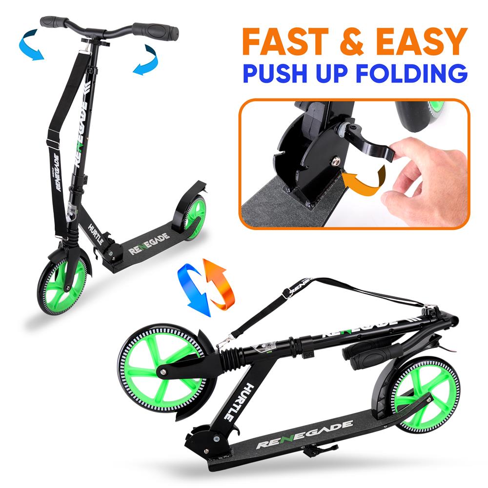 Foldable Kick Scooter for Adults & Teens - Lightweight & Portable Commuter Scooter for Urban Travel, Campus, Parks & Daily Commute