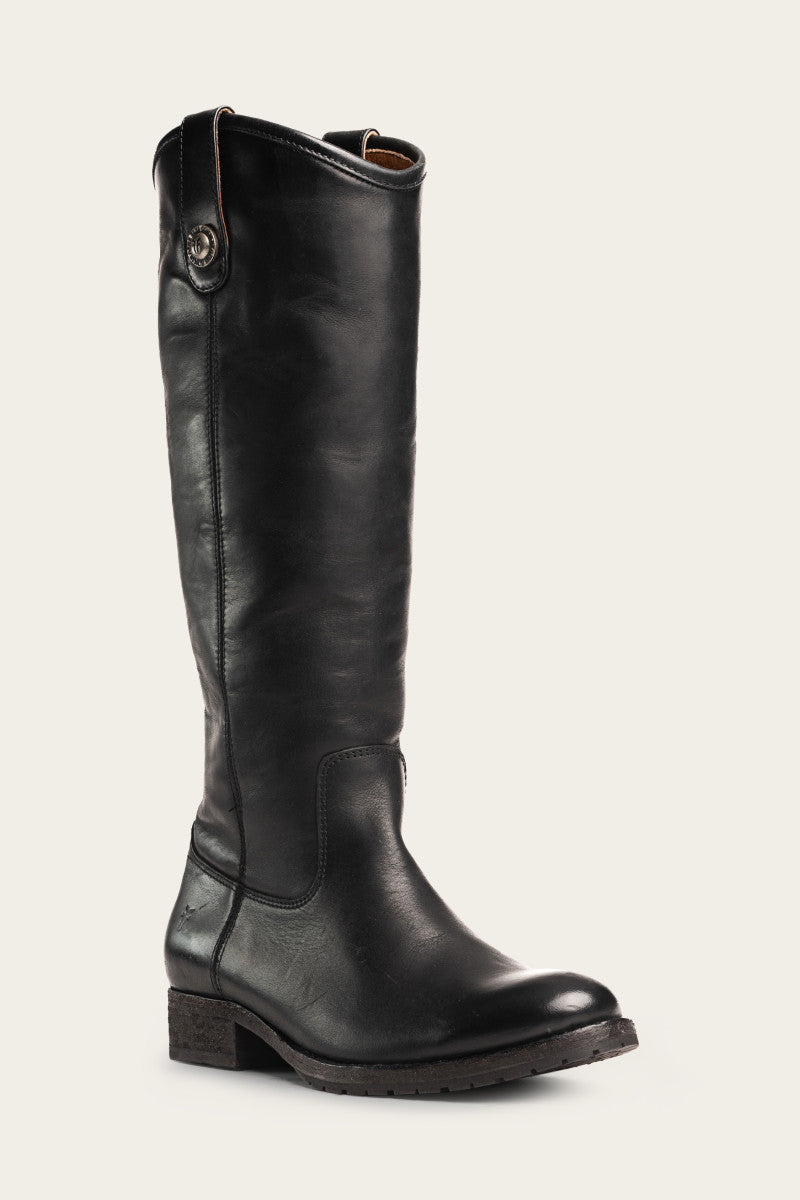 Melissa Button Lug Tall Boots - Vintage & Pre-Loved Women's Ankle Boots for Casual Outfits & Fall Fashion