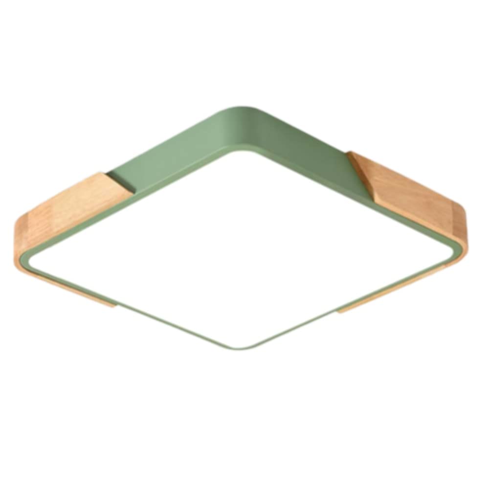 Nordic LED Ceiling Lamp - 3-Color Dimmable Square Flush Mount Light, Ultra-Thin Energy Saving Close to Ceiling Fixture for Bedroom, Study, Corridor & Home Decorative Lighting | Perfect for Modern Living Rooms, Hallways and Office Spaces