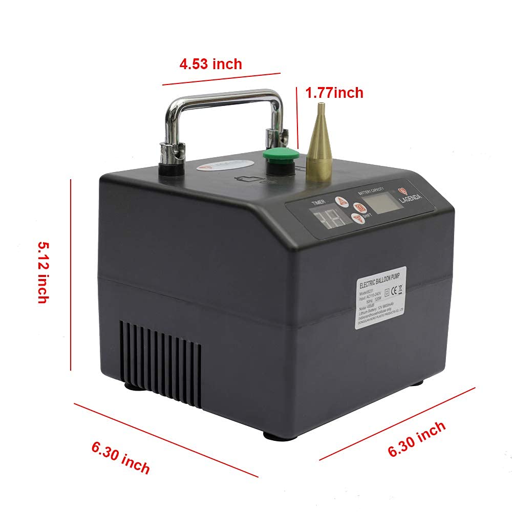 LOYALHEARTDY Electric Balloon Pump - Portable Automatic Balloon Blower with Timer for Party Decorations, Birthday Events, Wedding Supplies & Holiday Celebrations - Fast Inflation for Latex & Foil Balloons