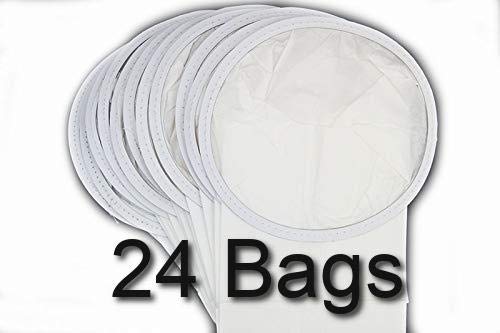 24 Pack Micro Filtration Allergen Vacuum Bags - Compatible with GV 6 Quart Backpack Vacuum, Short Round Top Style & Tristar Canister Vacuums - Perfect for Allergy Sufferers & Deep Cleaning Homes with Pets