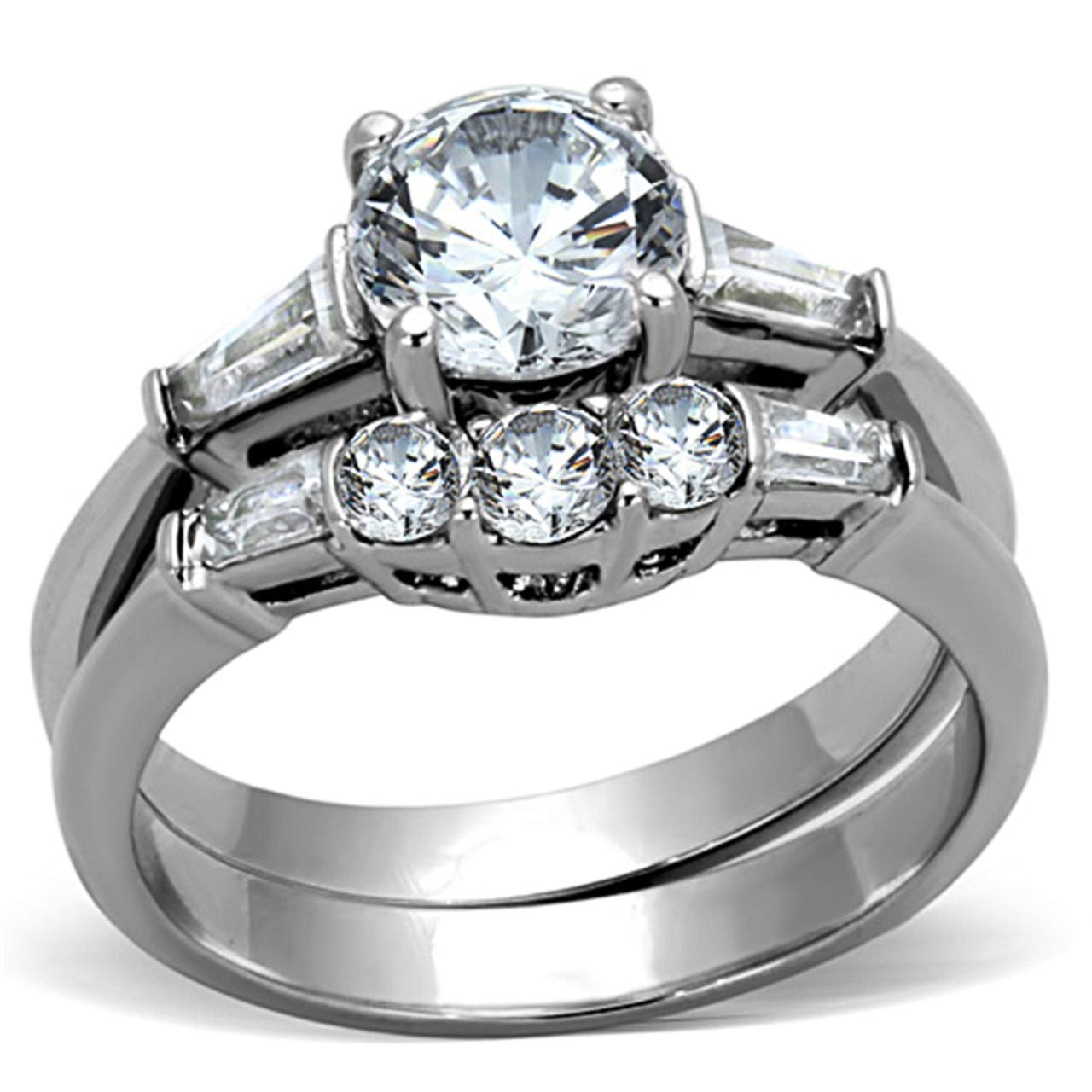 1.95ct AAA CZ Women's Wedding Ring Set - Size 5-10 - Perfect for Bridal & Anniversary Gifts