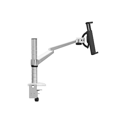 360° Rotating Aluminum Alloy 2-in-1 Tablet & Laptop Stand - Adjustable Dual Arm Desktop Holder for Office, Home & Bedroom Use - Perfect for Work, Study & Entertainment