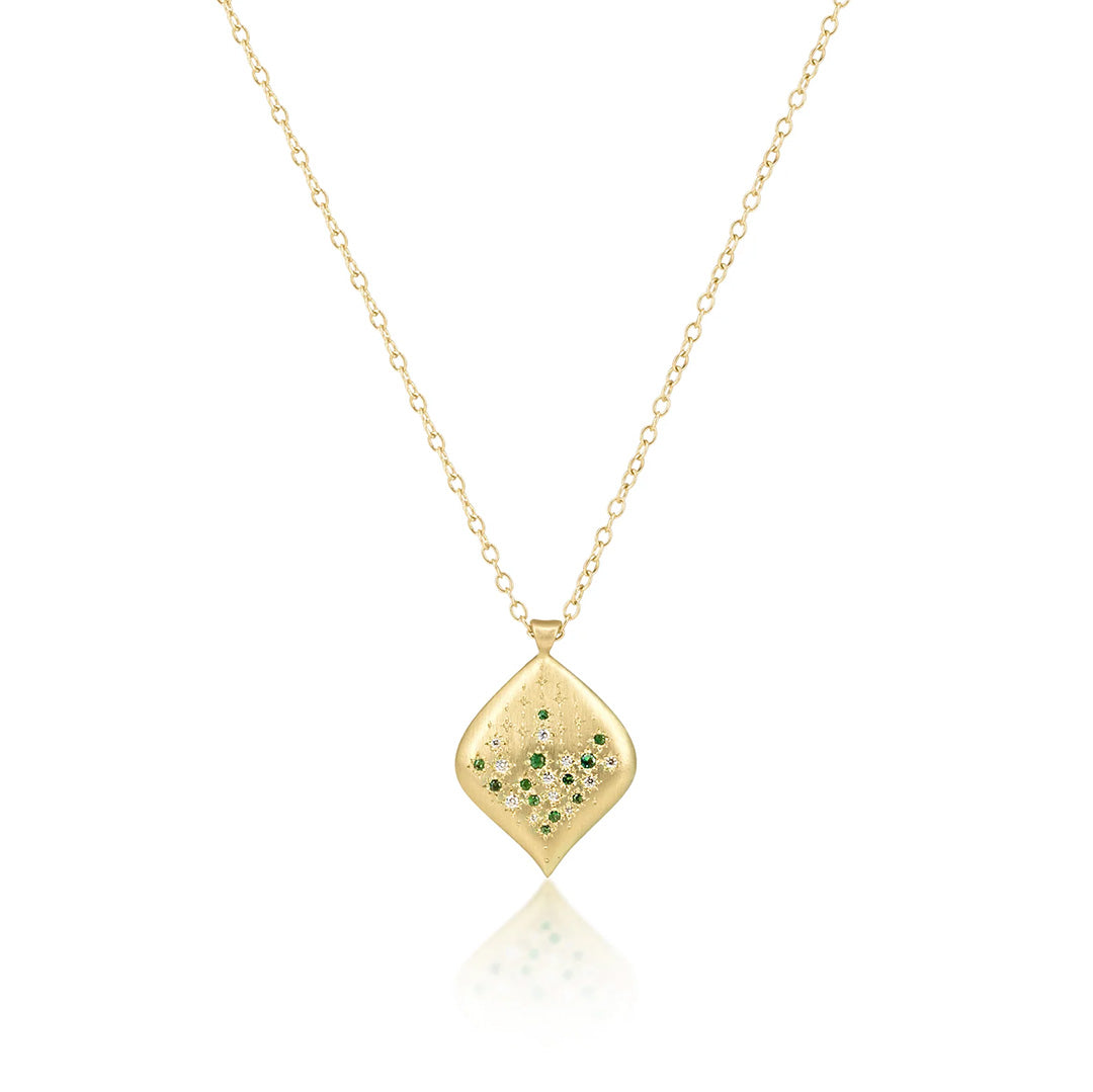 Emerald Andromeda Pendant Necklace - Elegant Green Gemstone Jewelry for Women, Perfect for Weddings, Parties & Special Occasions