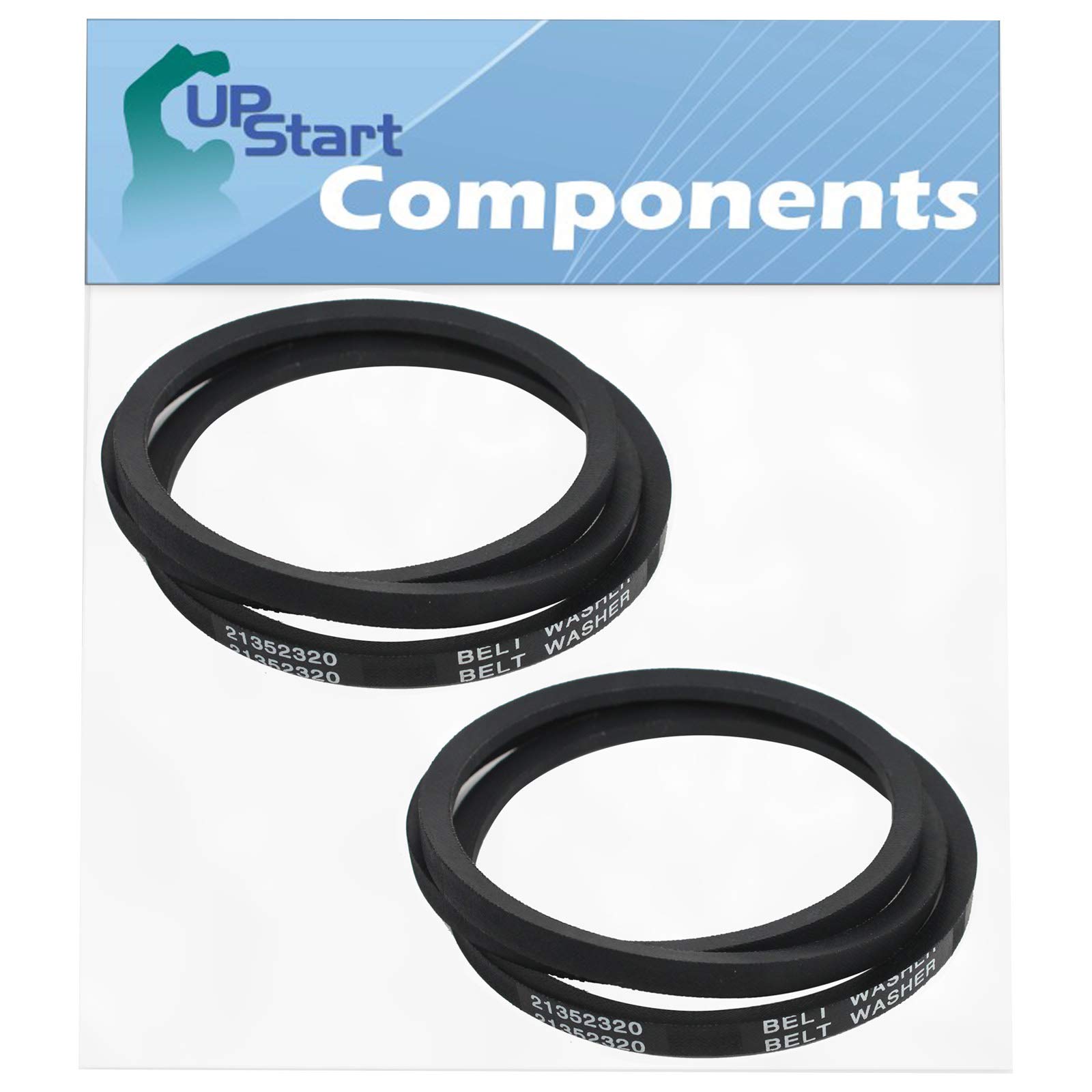 2-Pack WP21352320 Washing Machine Drive Belt Replacement for Maytag HAV2558AWW - Compatible with 35-3662 Washing Machine Belt - Perfect for Laundry Room Repairs & Appliance Maintenance
