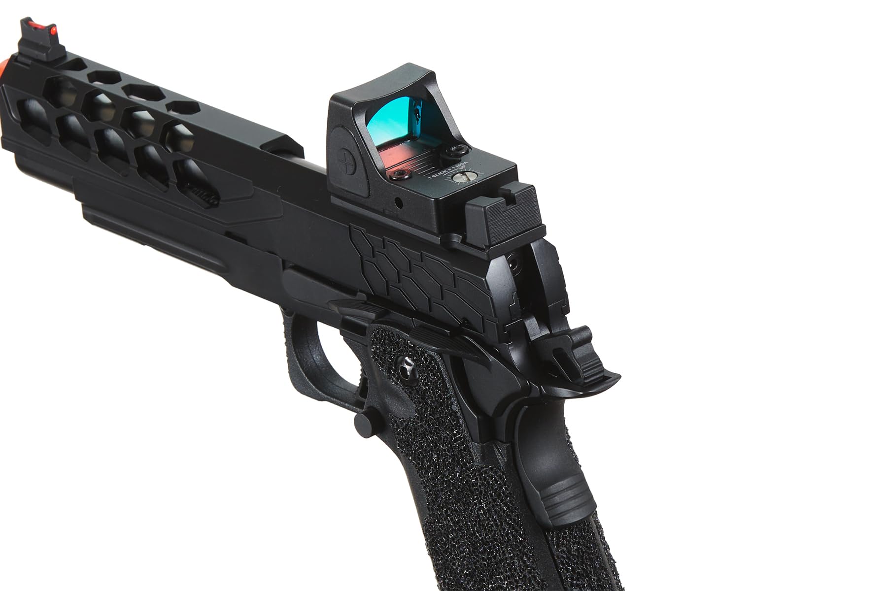 Lancer Tactical STRYK Hi-Capa 5.1 Gas Blowback Airsoft Pistol with Red Dot Sight - High Performance Airsoft Gun for Competitive Shooting & Tactical Training