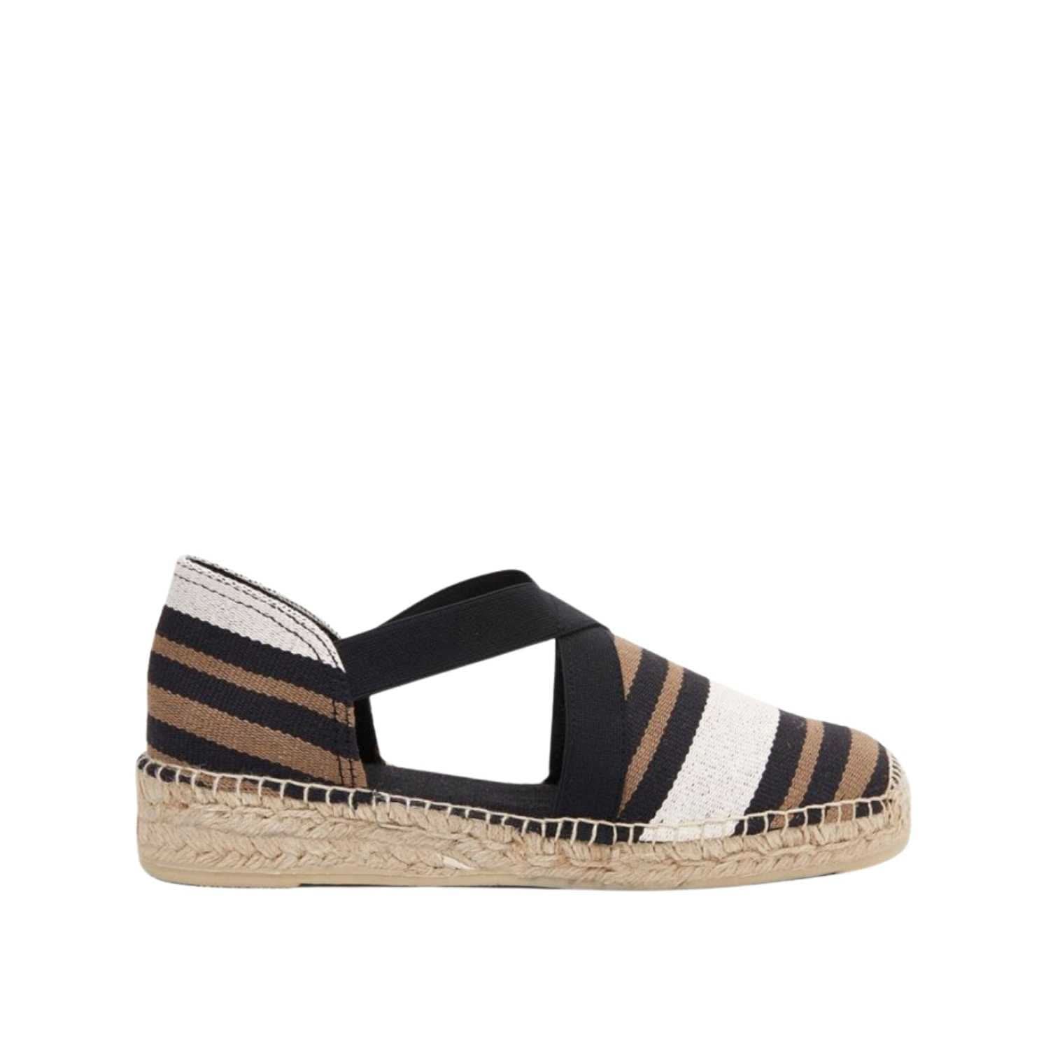 Vegan Striped Cotton Blend Flat Espadrilles for Women - Comfortable Summer Casual Shoes for Beach, Travel & Everyday Wear - Estartit