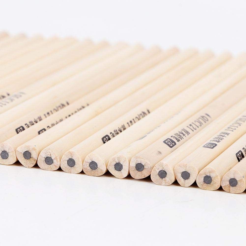 Zerodis 50-Pack HB 2B Pencils - Bulk Wooden Hexagonal Graphite Pencils for School, Office & Exams - Perfect for Standardized Testing, Classroom Writing & Art Sketching