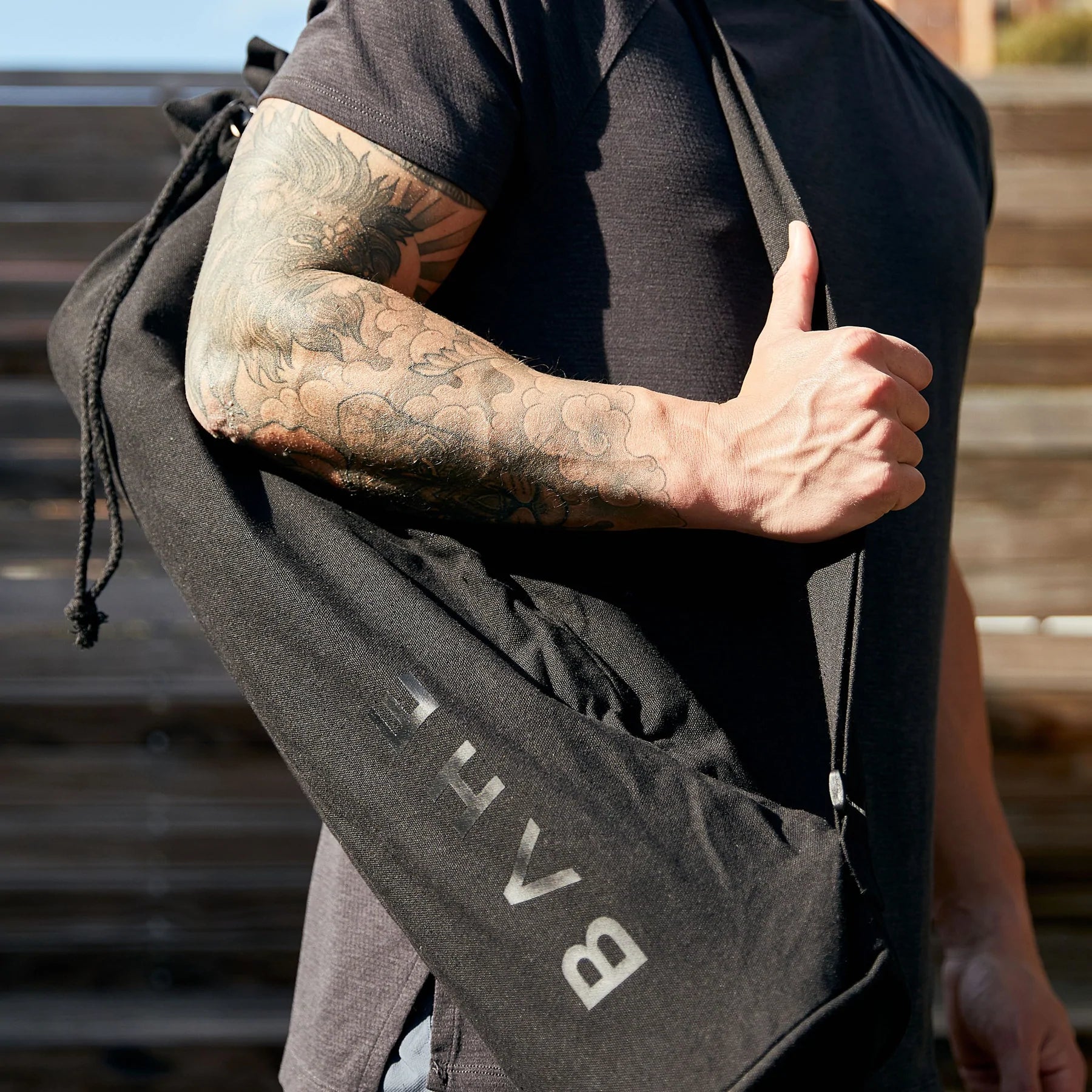 BAHE Essential Yoga Mat Bag - Durable & Stylish Anthracite Carry Case for Yoga Mats - Perfect for Gym, Studio & Travel