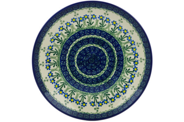 10-Piece Blue Daisy Circle Dinner Plates Set - Elegant Porcelain Plates for Dining, Parties & Home Decor | Dishwasher & Microwave Safe