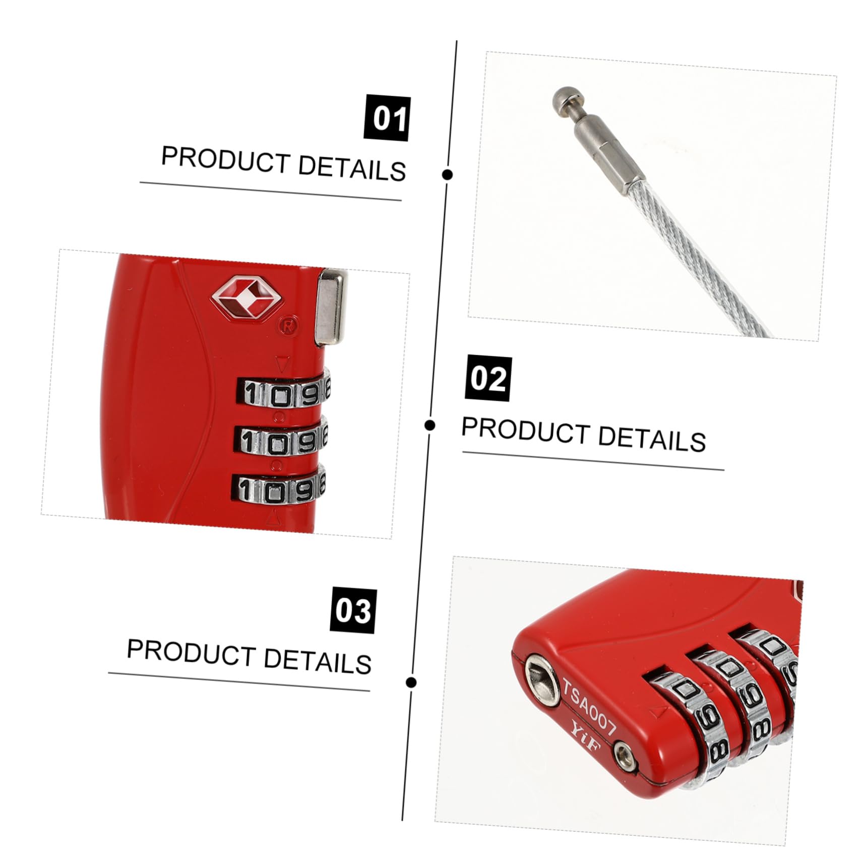 POPETPOP Outdoor Padlock - Waterproof & Heavy Duty Travel Luggage Lock with Key, TSA Approved for Suitcases, Backpacks & Bags - Perfect for Airports, Hotels & International Travel Security