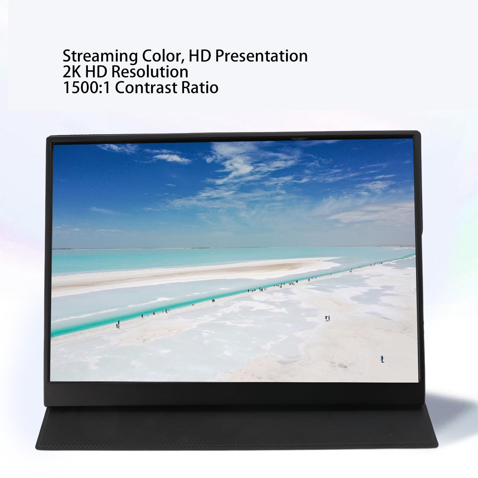 Jectse 14 Inch 2K FHD Portable Monitor with USB C HDMI, 3:2 IPS Gaming Display with Cover & Speakers for Laptop, PC, Phone - Ideal for Work, Gaming, and Travel