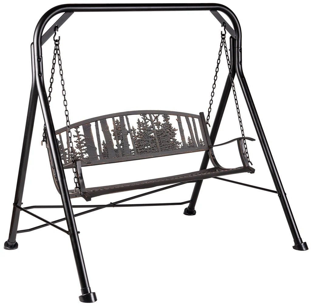 Premium Outdoor Aspen Wood Swing - Durable & Weather-Resistant for Backyard, Garden, or Patio Relaxation