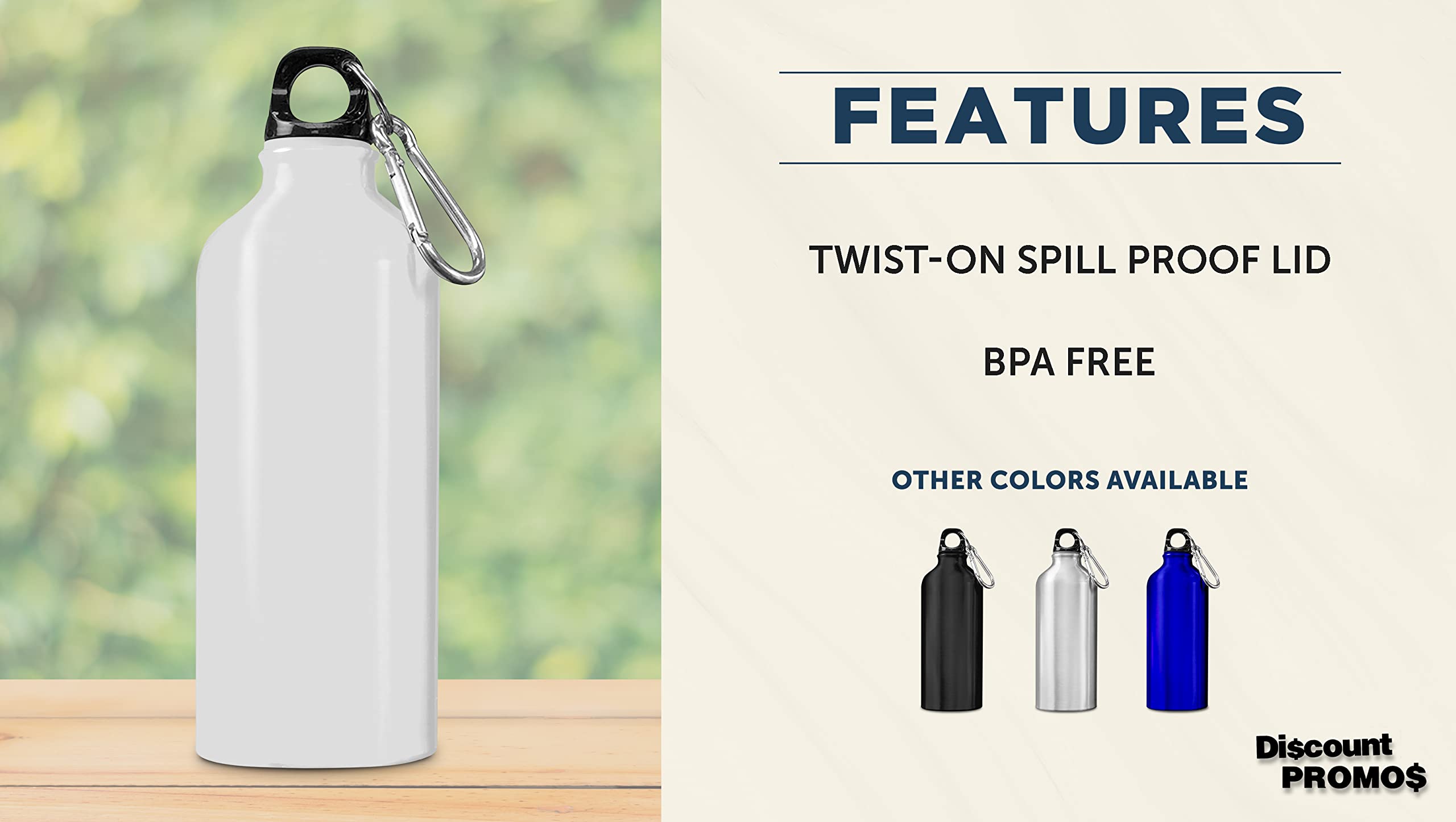 20 oz Aluminum Water Bottles Set of 10 - Bulk Pack Reusable Sports Bottles for Gym, Hiking, Camping & Outdoor Activities - BPA-Free White Water Bottles for Fitness, Work & School Hydration