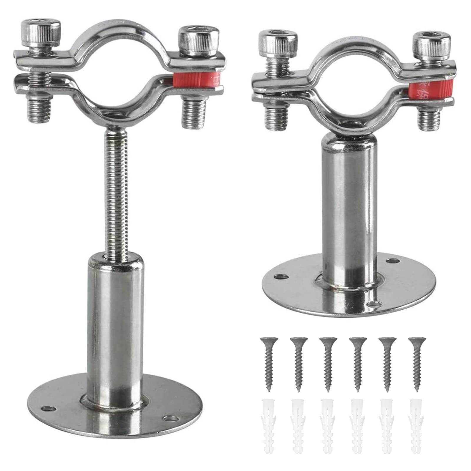 Eyourlife 32mm Stainless Steel Ceiling Pipe Bracket - Heavy Duty Support for HVAC, Plumbing & Industrial Pipes (Indoor/Outdoor Use)