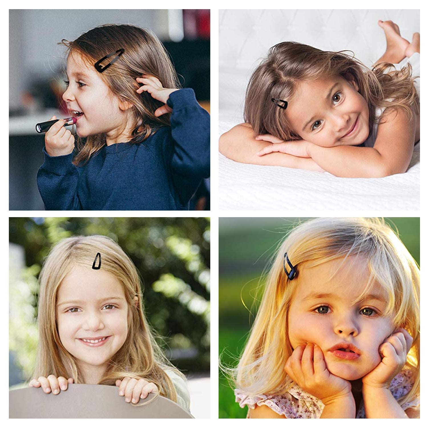 Ghelonadi Metal Hair Clips for Women - No Slip Snap Barrettes (6 Pair) - Perfect for Long Hair & Daily Styling