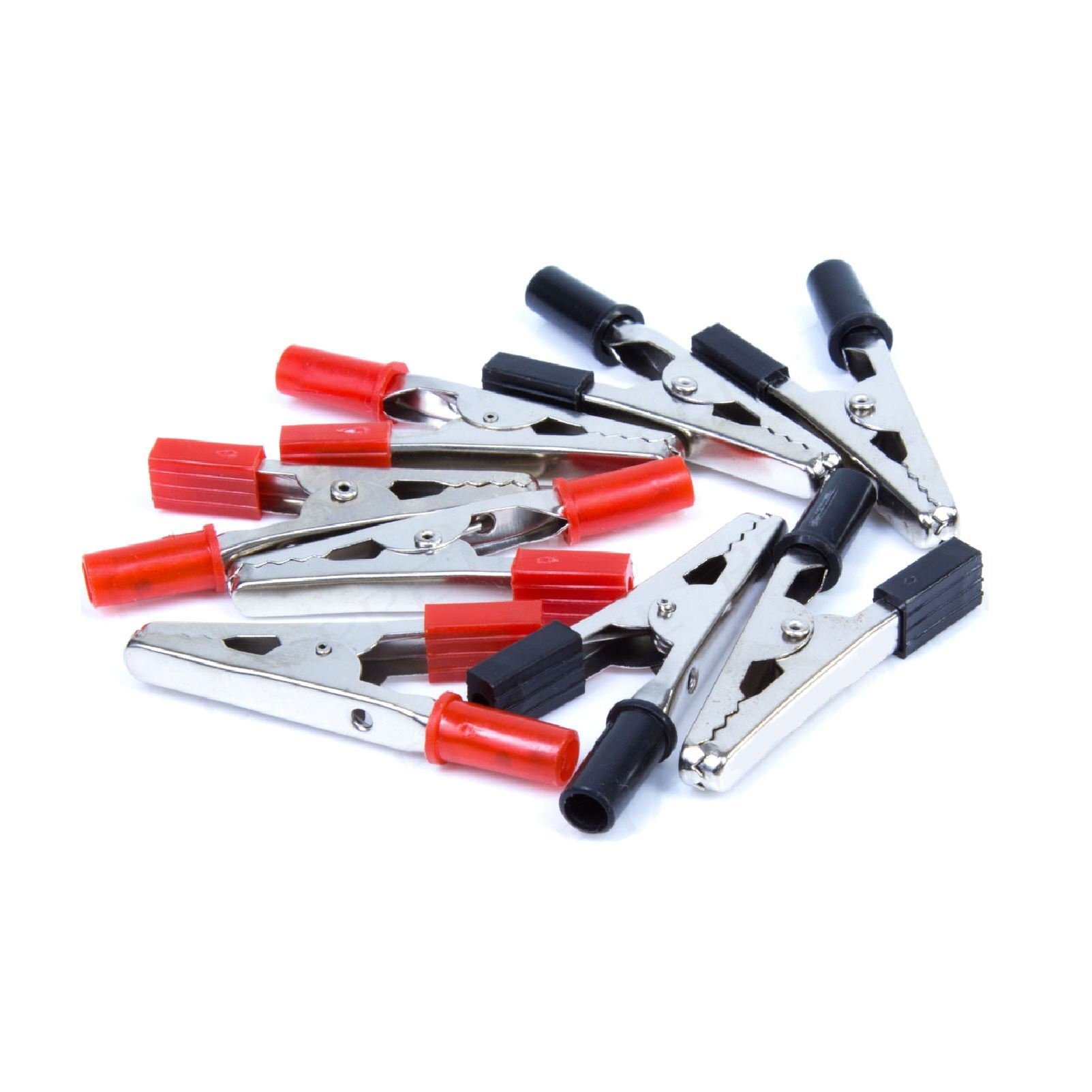 20 Pack Insulated Crocodile Clips - 5 Amp Alligator Clamps for Electrical Battery Connectors - Perfect for DIY Electronics, Car Batteries, Solar Panels & School Science Projects