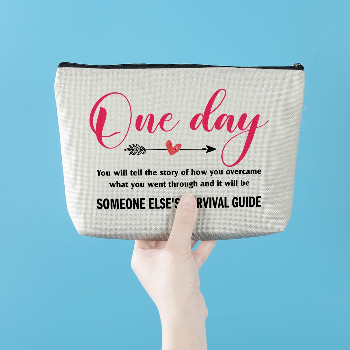 Azteoiz Motivational Makeup Bag - Inspirational Cosmetic Pouch for Women | Perfect Office Gift for Coworkers, Boss & Manager | Great for Thank You, Birthday, Retirement & Boss Day | Use as Travel Toiletry Bag or Everyday Makeup Organizer