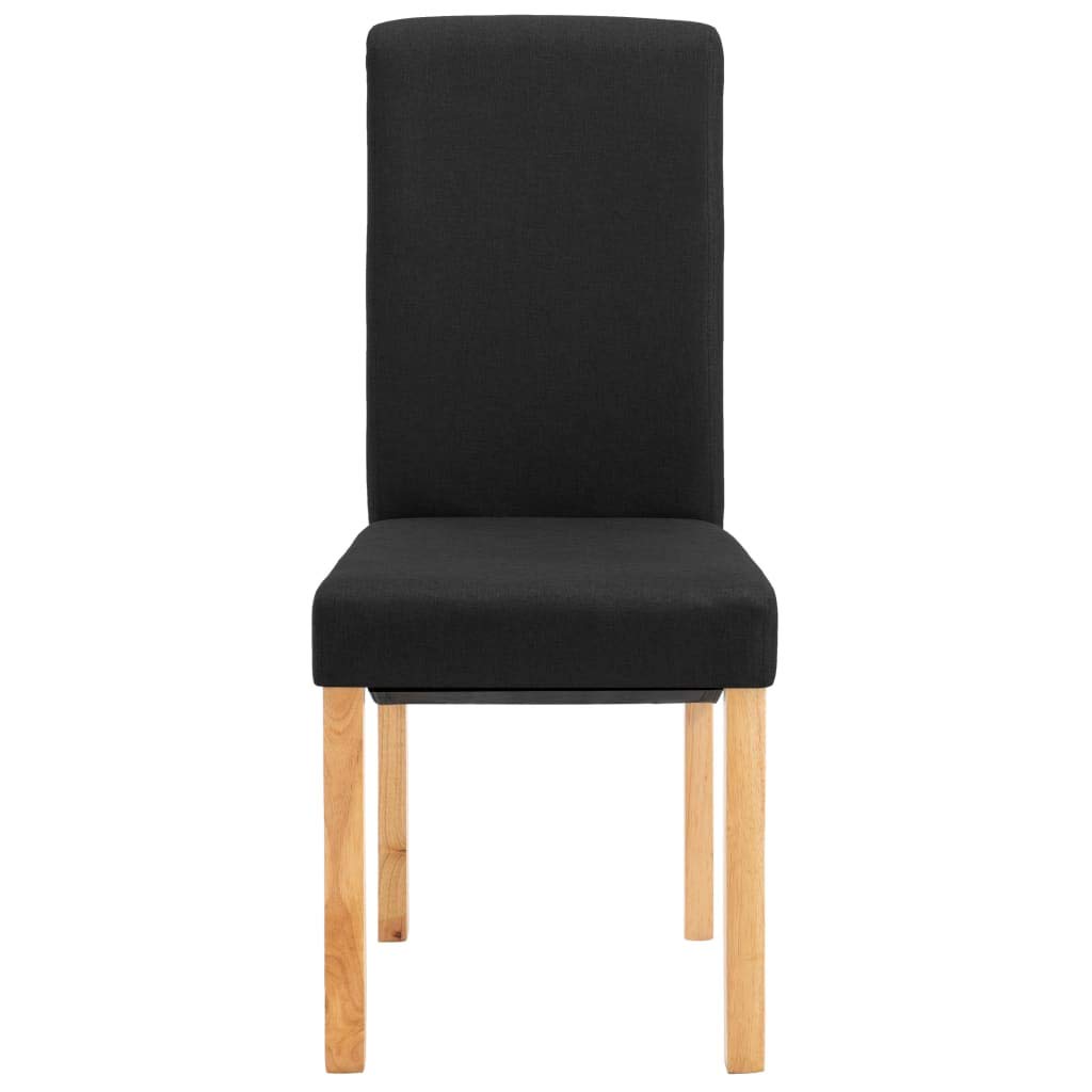 2 Pack Black Fabric Upholstered Padded Dining Chairs - Comfortable Kitchen, Restaurant & Lounge Chairs for Home & Commercial Use