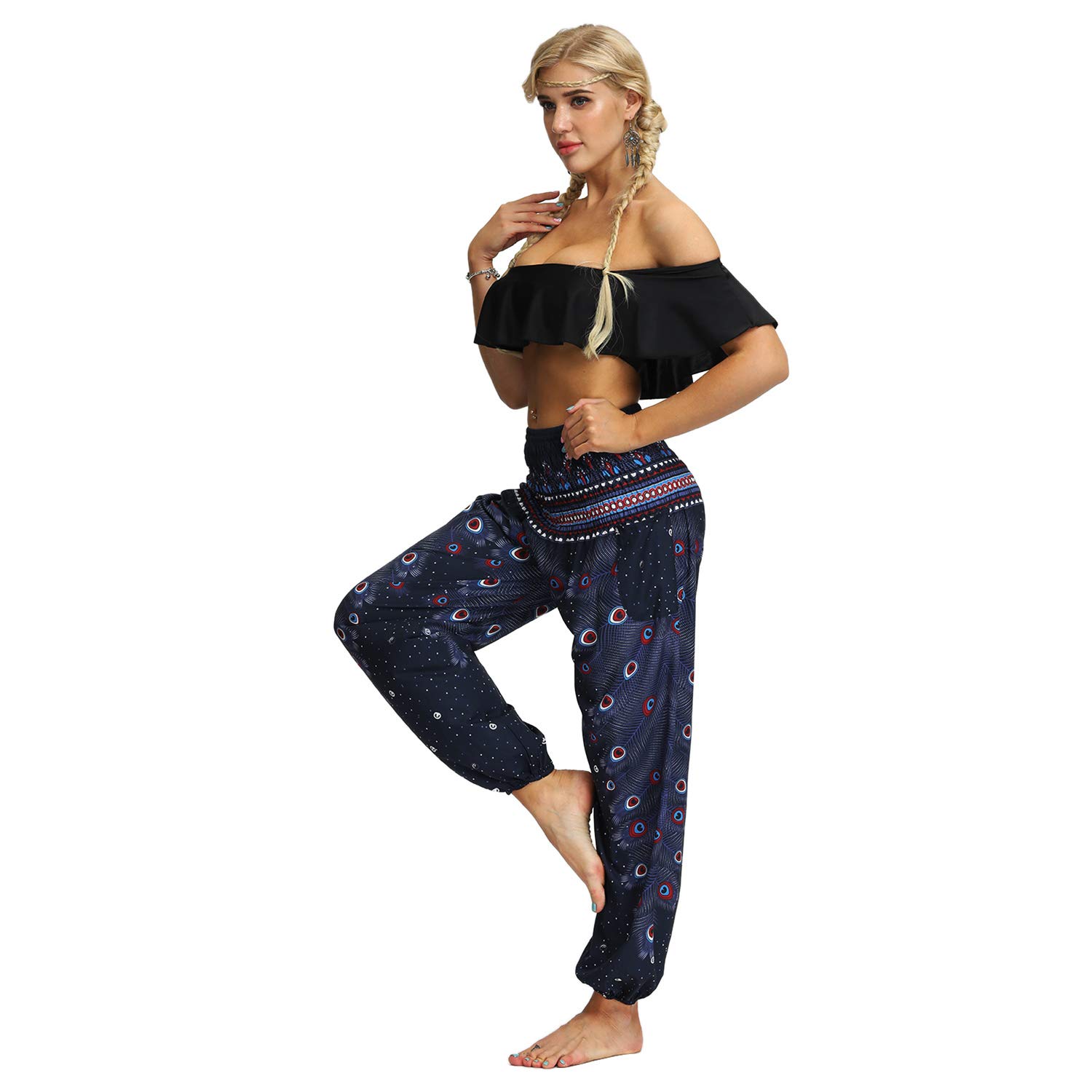 Women's Boho Jogger Pants - Loose Fit Hippie Beach Trousers for Yoga, Festivals & Casual Wear | Comfortable & Stylish Festival Outfit