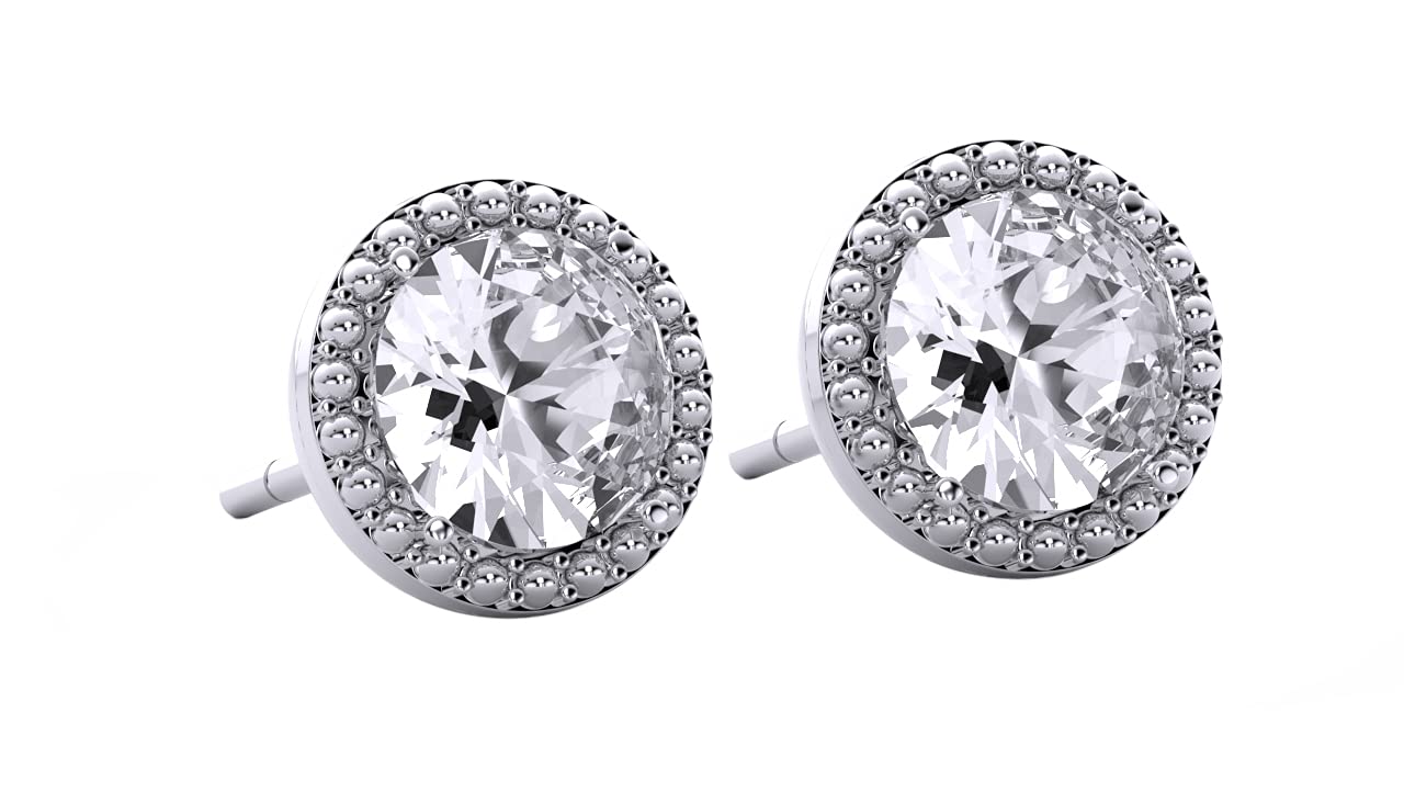 AAA+ Quality Sterling Silver Crystal Stud Earrings for Women – Hypoallergenic & Elegant Jewelry for Everyday Wear, Parties & Gifts