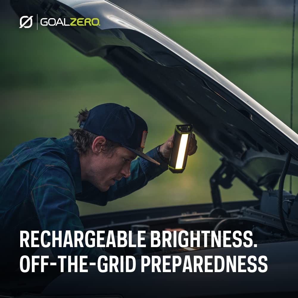 Goal Zero 500 Lumen Solar Rechargeable LED Flashlight - Weatherproof Torch Light & Portable Spotlight for Camping, Hiking, Emergency & Outdoor Adventures