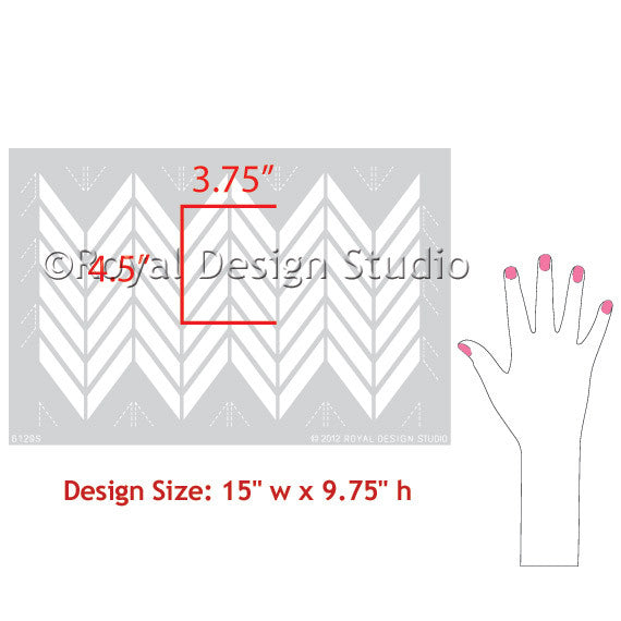 Ziggy Wall Stencil - Reusable DIY Home Decor Template for Creative Painting & Wall Art - Perfect for Bedrooms, Living Rooms & Kids' Rooms