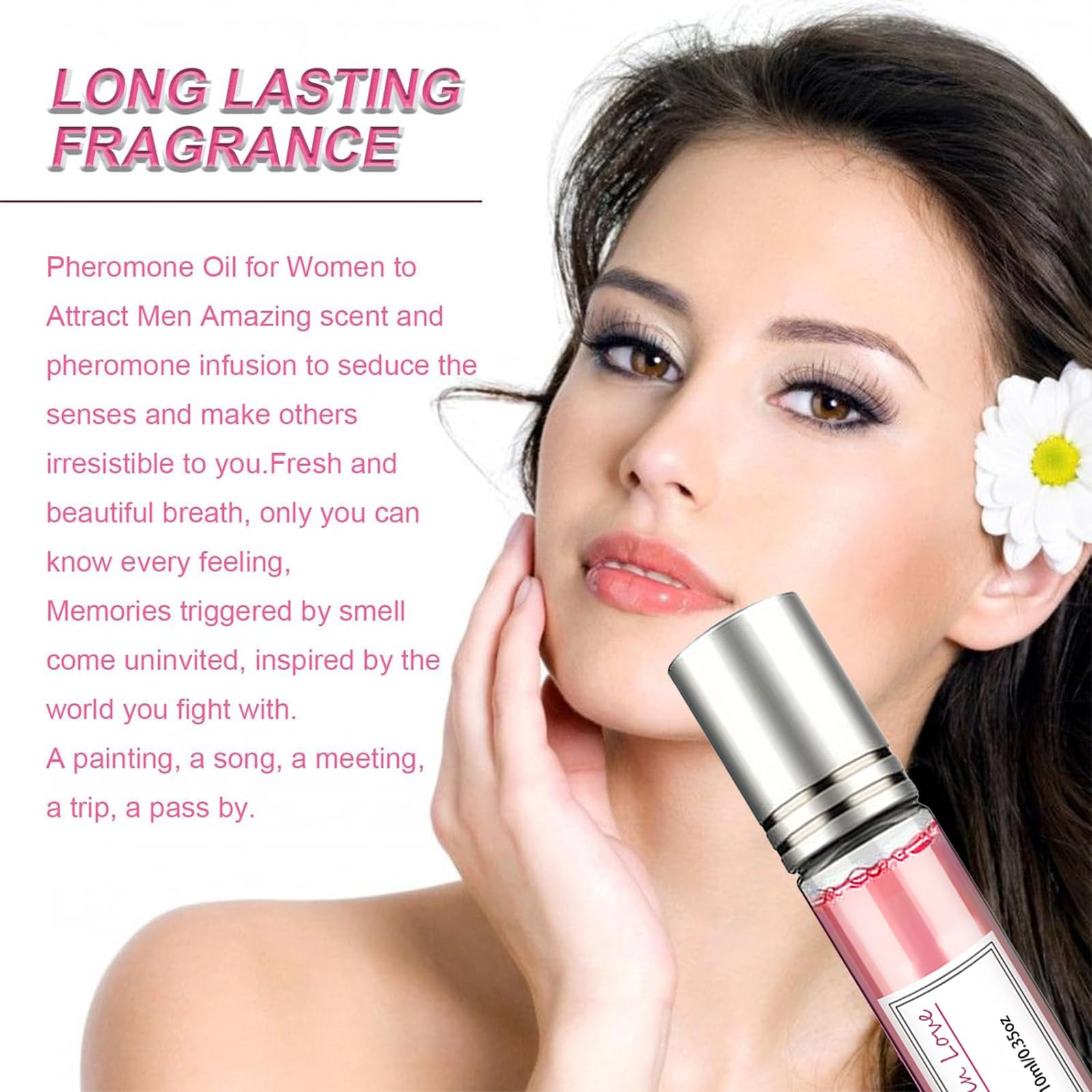Love Roll-On Pheromone Perfume Oil for Women & Couples - 3 Pack Romantic Attraction Enhancer | Date Night, Anniversary & Intimate Moments