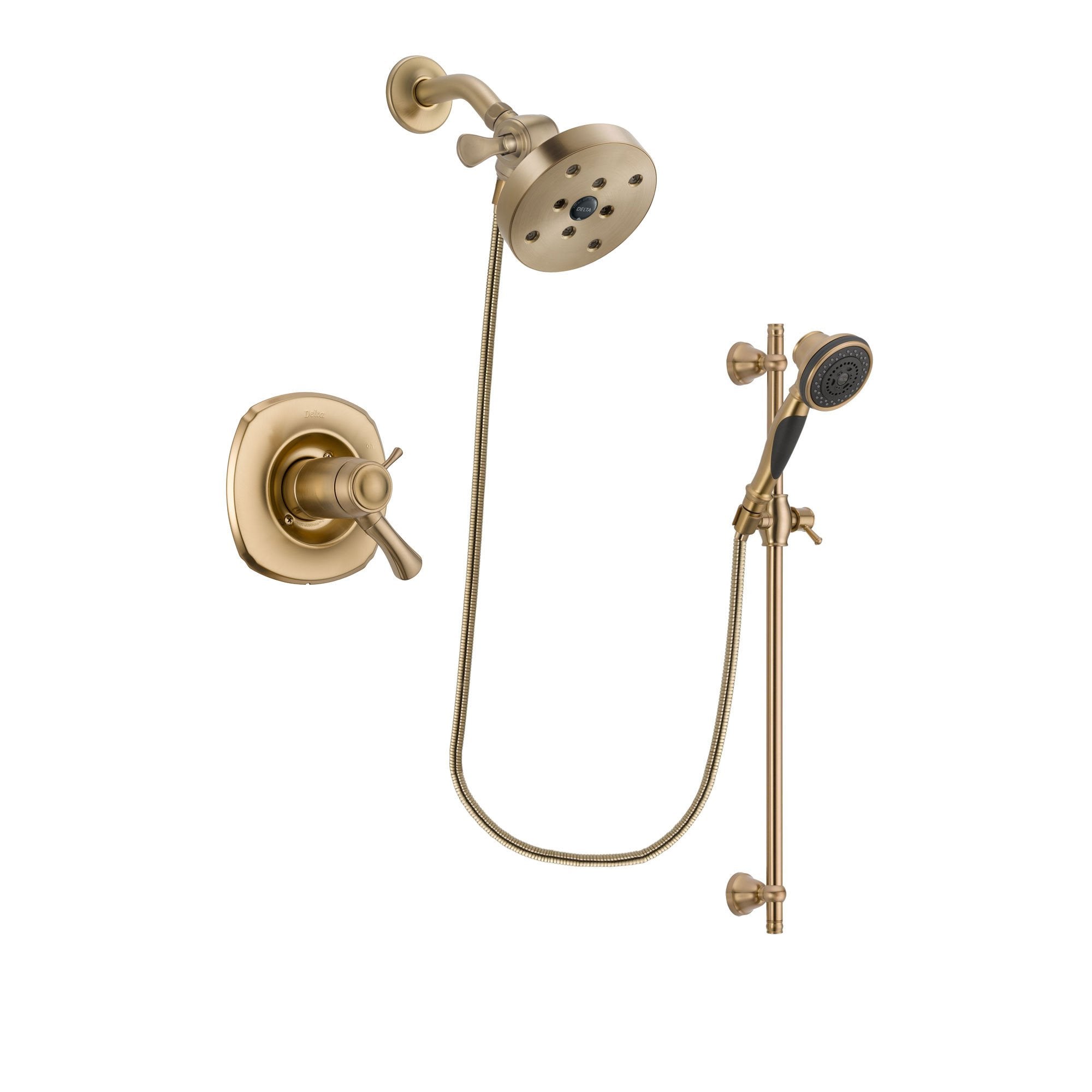 Delta Addison Champagne Bronze Thermostatic Shower Faucet System with 5.5