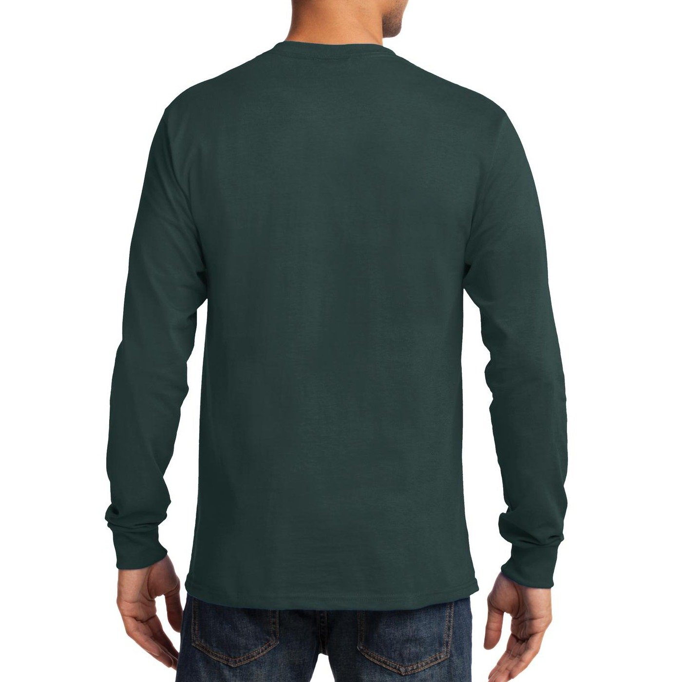 Men's Long Sleeve Essential T-Shirt - Soft Cotton Crewneck Basic Tee for Casual Wear, Layering & Everyday Comfort