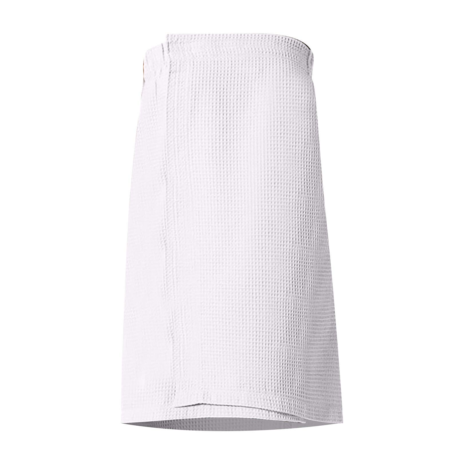 Ostpain Adjustable Bath Waffle-Spa Wrap Towel for Women - Soft & Absorbent Bathroom Accessory with Secure Closure (White, Size S) - Perfect for Spa, Sauna, Beach & Home Relaxation