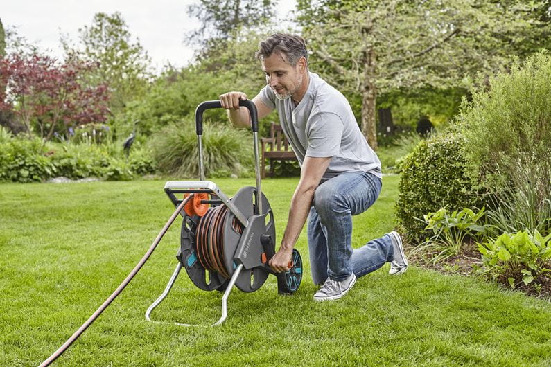 Gardena Hose Trolley CleverRoll L Easy 18520 20 - Retractable Garden Hose Reel with Wheels for Easy Storage & Mobility | Perfect for Lawn Care, Gardening & Outdoor Watering