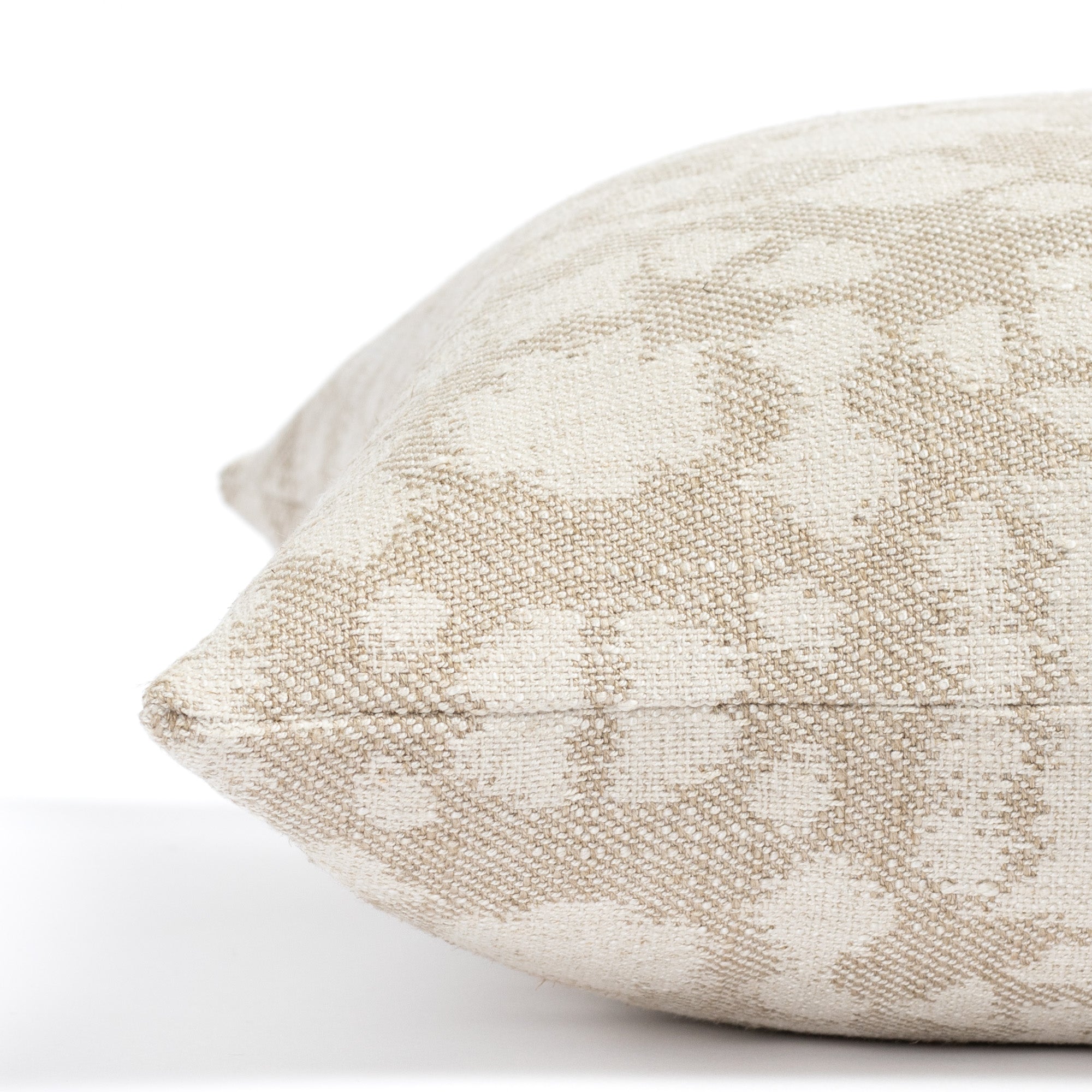 Astrid 20x20 Inch Decorative Throw Pillow Cover - Natural Linen Square Cushion for Sofa, Bed, Living Room & Home Decor