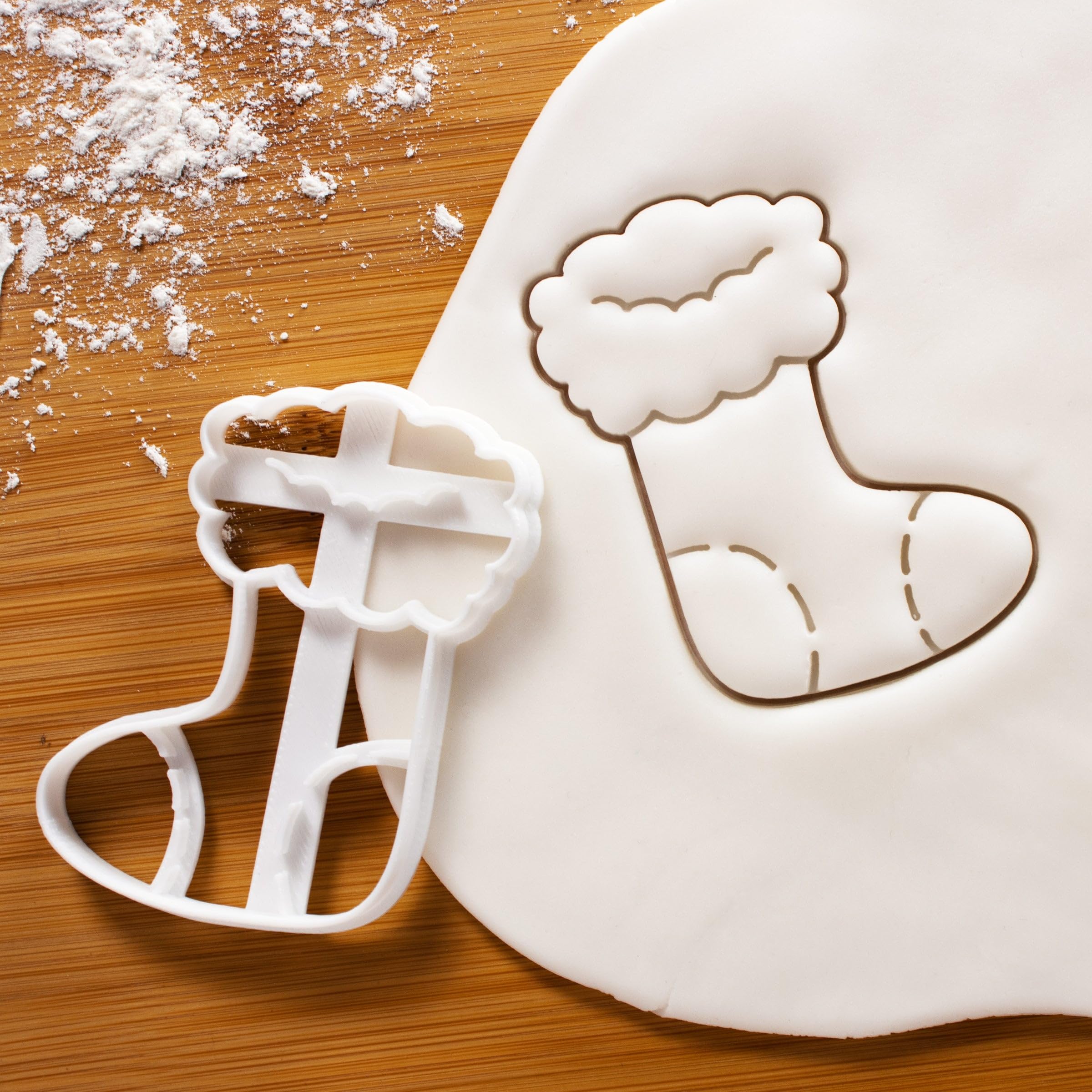 Christmas Stocking Cookie Cutter - 3D Printed Baking Tool for Holiday Cookies, Gingerbread & Festive Treats - Perfect for Christmas Baking, DIY Gifts & Cookie Decorating