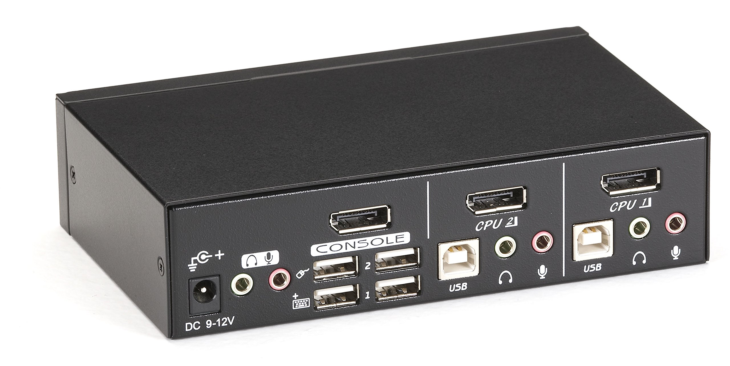 2-Port DisplayPort KVM Switch with USB & Audio for Dual PC Setup