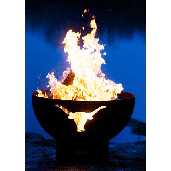 Longhorn Fire Pit - Heavy Duty Steel Outdoor Fire Pit for Backyard, Camping & Patio - Rust-Resistant & Durable Design for Year-Round Use