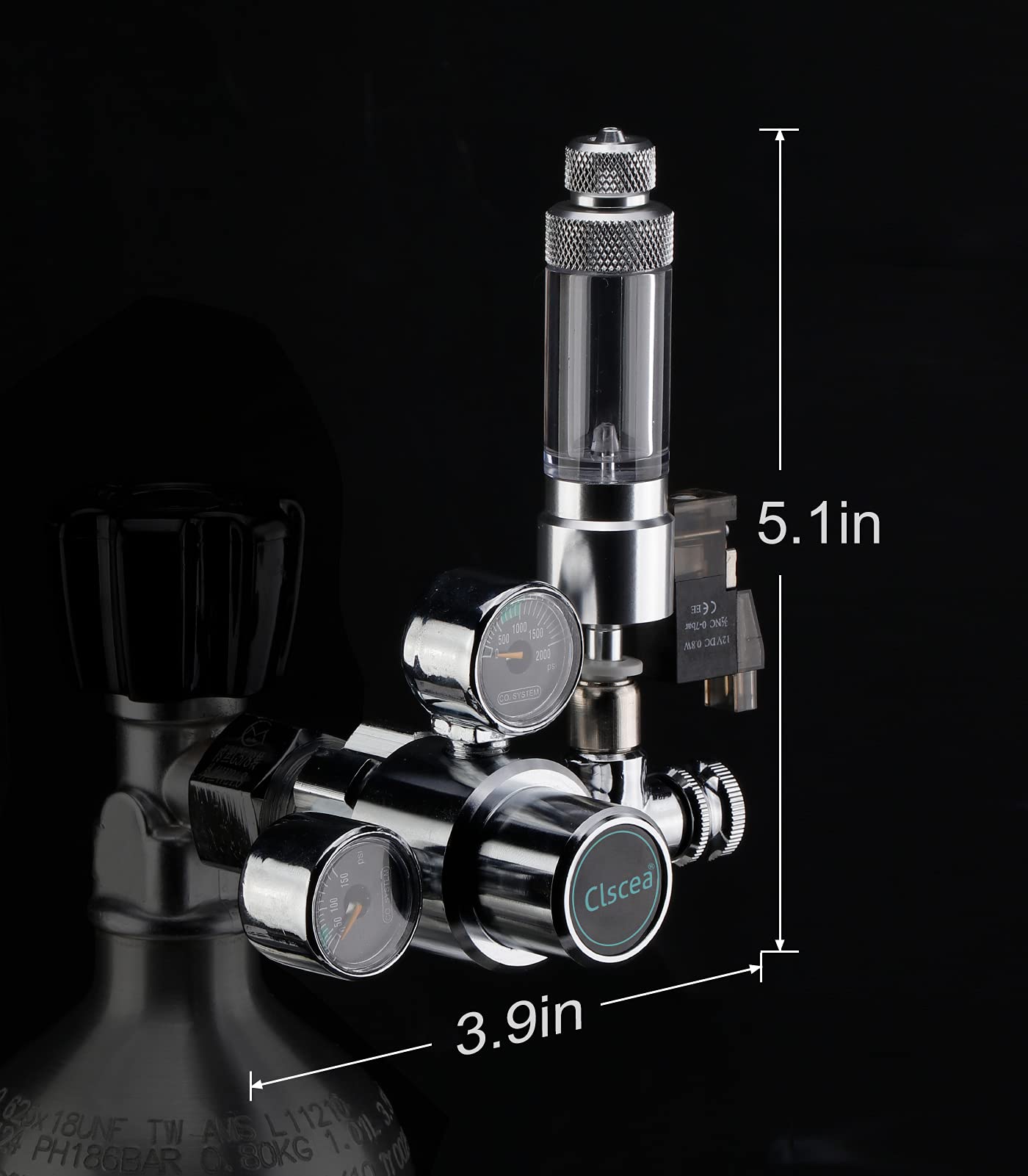Dual Gauge CO2 Regulator for Aquarium Plants with Bubble Counter