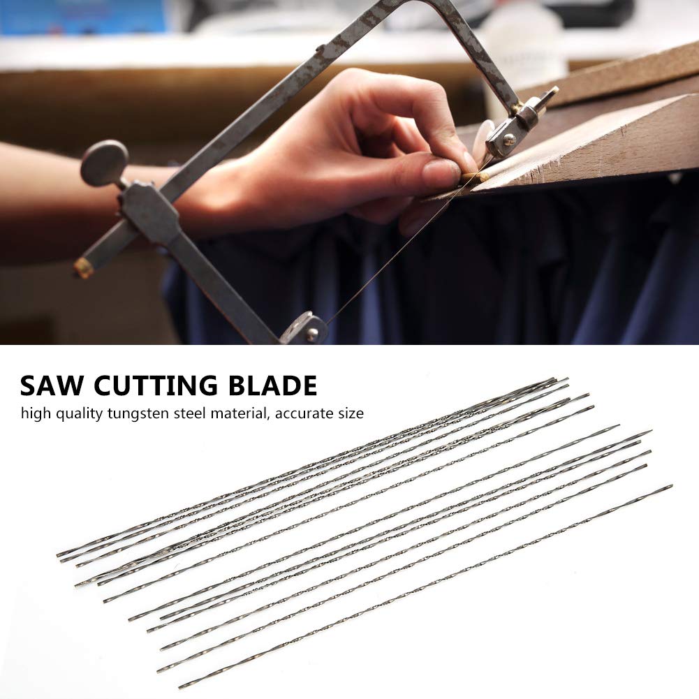12pcs Tungsten Steel Spiral Teeth Scroll Saw Blades for Woodworking, Metal, Jewelry & Wax Engraving - High Precision Cutting Tools for DIY Crafts and Professional Use