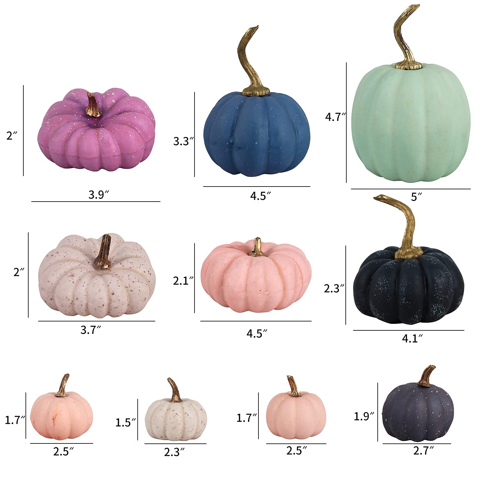 18Pcs Fake Foam Pumpkins - Fall Decor for Home, Wedding & Halloween