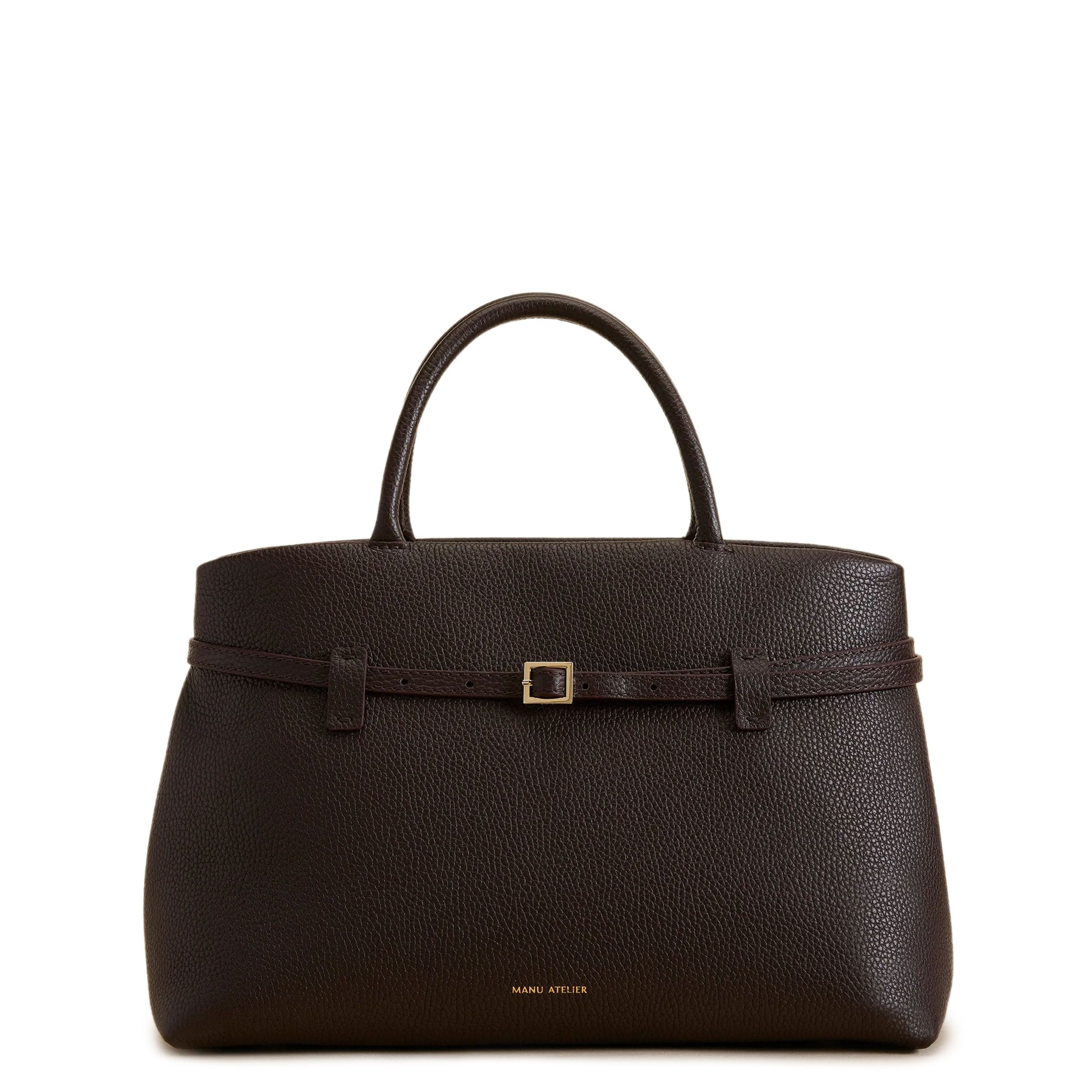 Le Cambon 35 Leather Handbag - Premium Grained Leather in Deep Brown for Women | Elegant Shoulder Bag for Work, Travel & Everyday Use